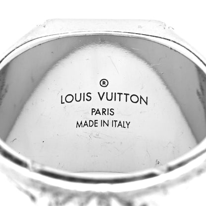 Louis Vuitton Monogram Signet Ring L Palladium 4 of 4