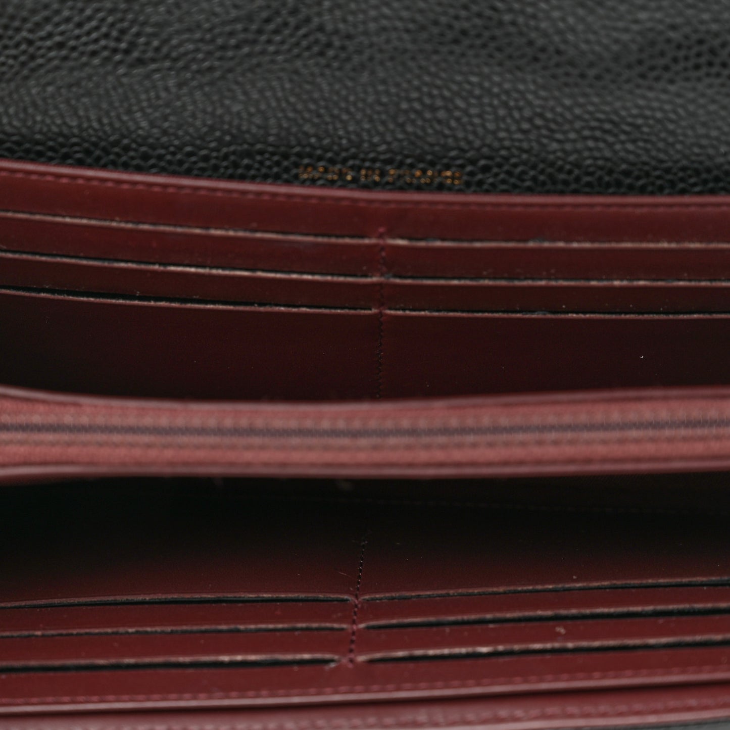 Caviar Quilted Large Gusset Flap Wallet Black