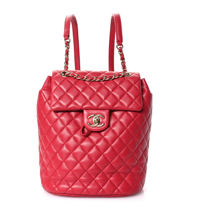 Chanel Lambskin Quilted Small Urban Spirit Backpack Red 1 of 11