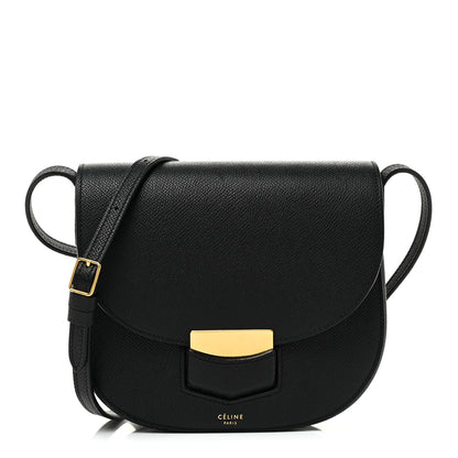 Celine Grained Calfskin Small Trotteur Black 1 of 10