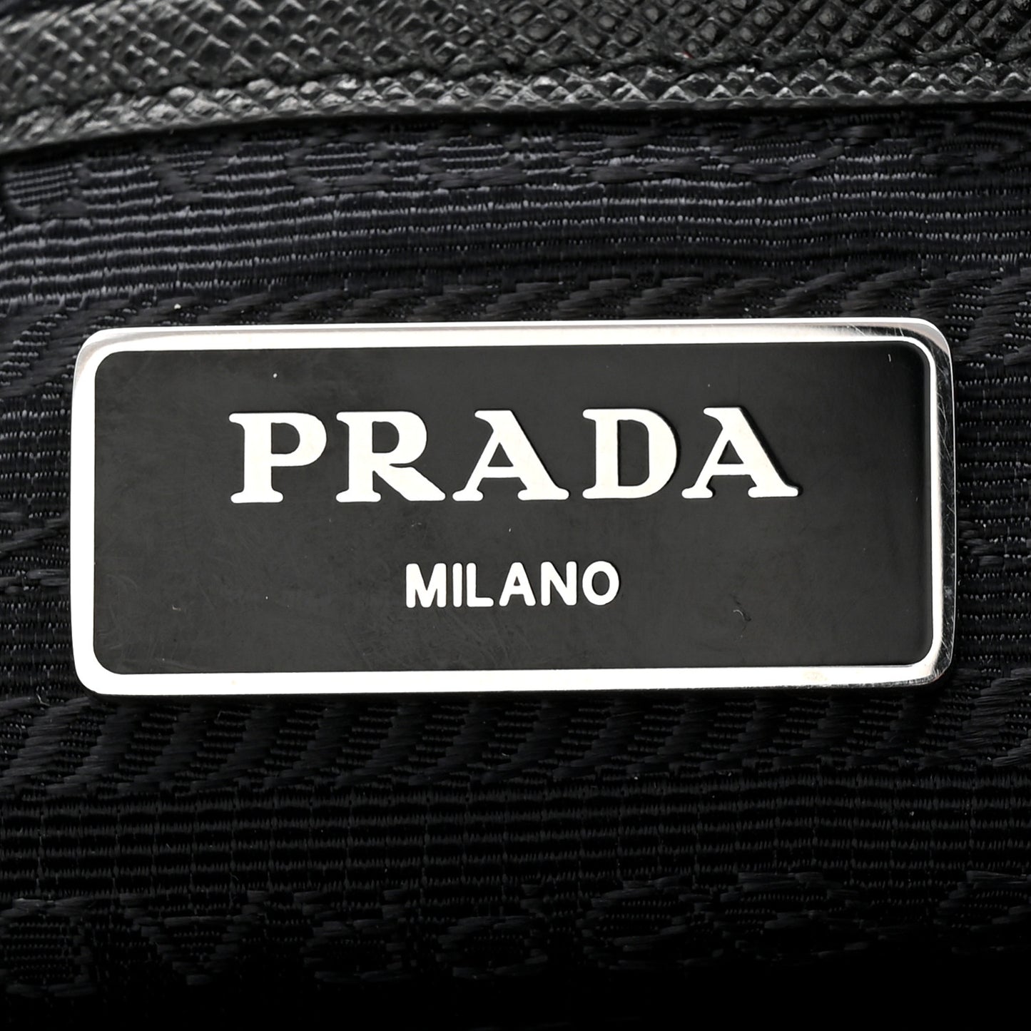 Tessuto Nylon Saffiano Medium Backpack Black