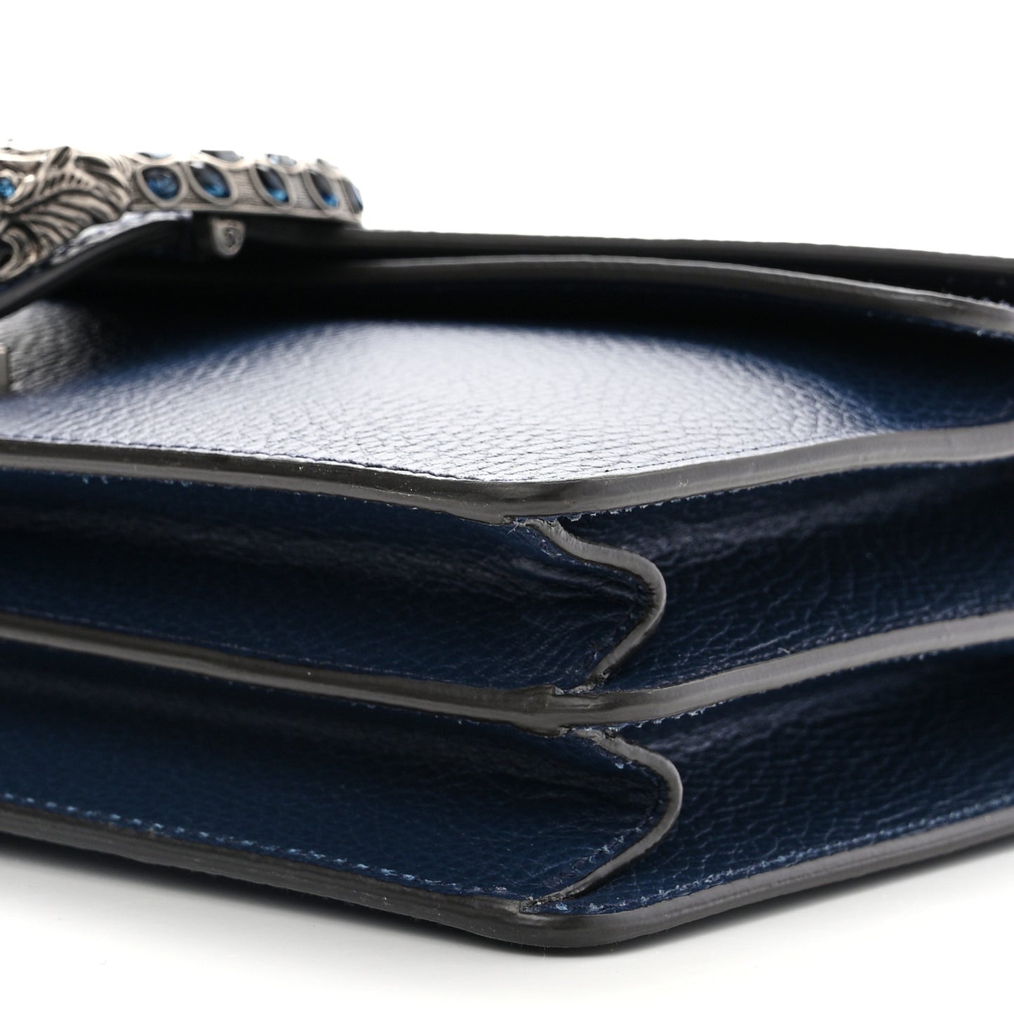 Dollar Calfskin Crystal Small Dionysus Shoulder Bag Blue Agata Montana Sapphire