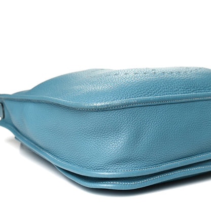 Hermes Taurillon Clemence Evelyne III GM Blue Jean 15 of 20
