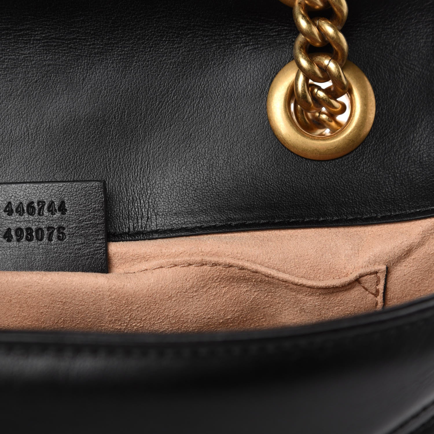 Gucci Calfskin Matelasse Mini GG Marmont Shoulder Bag Black 9 of 10