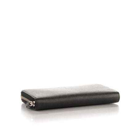 Prada Saffiano Zip Around Wallet Nero Black 4 of 7