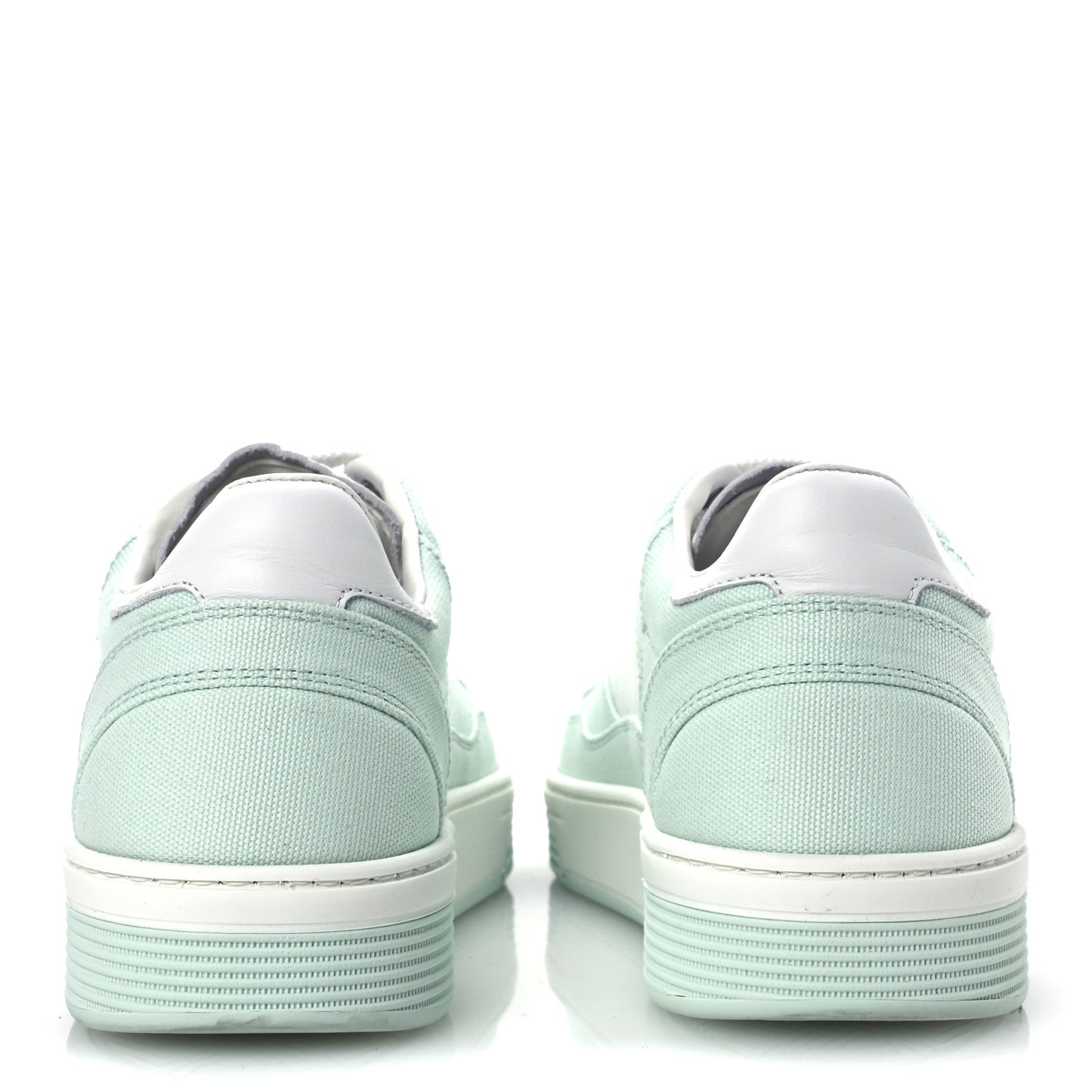 Cotton Sneakers 39.5 Light Turquoise White