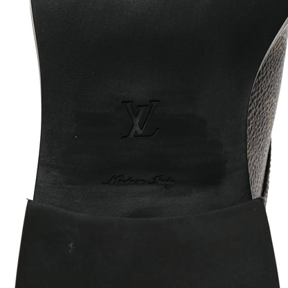 Louis Vuitton Calfskin Monogram Wonderland Flat Ranger Boots 38 Black 6 of 9
