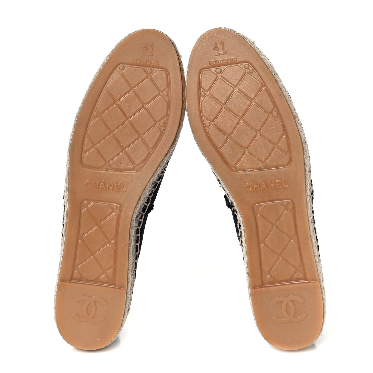 Chanel Denim Toile CC Espadrilles 41 Black 6 of 9