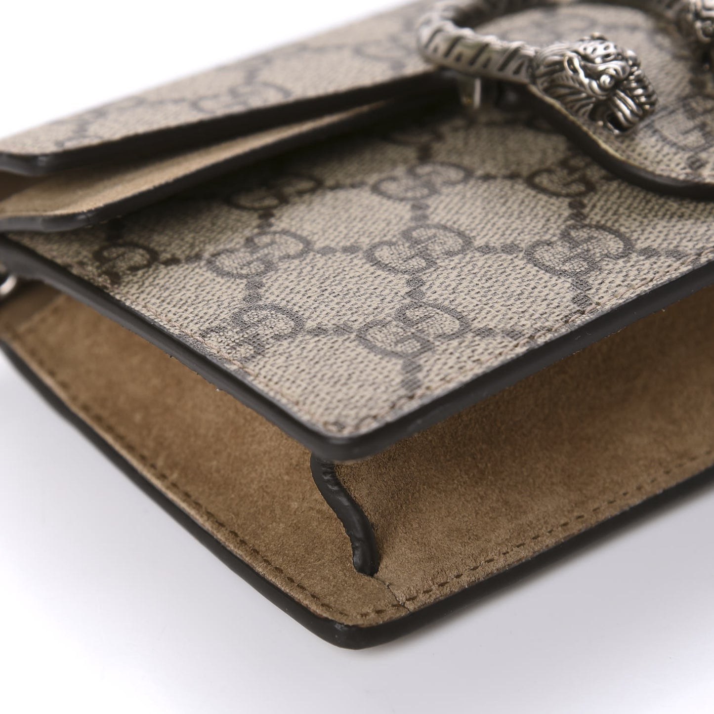 GG Supreme Monogram Super Mini Dionysus Shoulder Bag Taupe