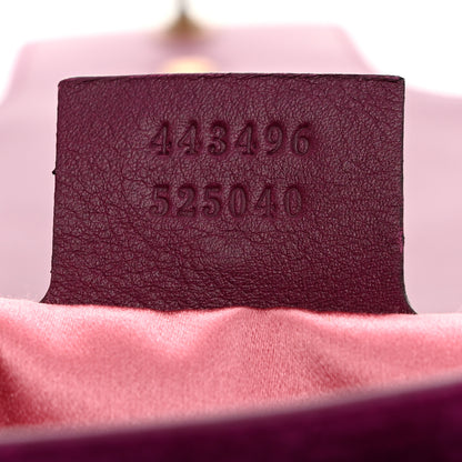 Gucci Velvet Matelasse Medium GG Marmont Shoulder Bag Fuchsia Violet Cyclamen 7 of 10