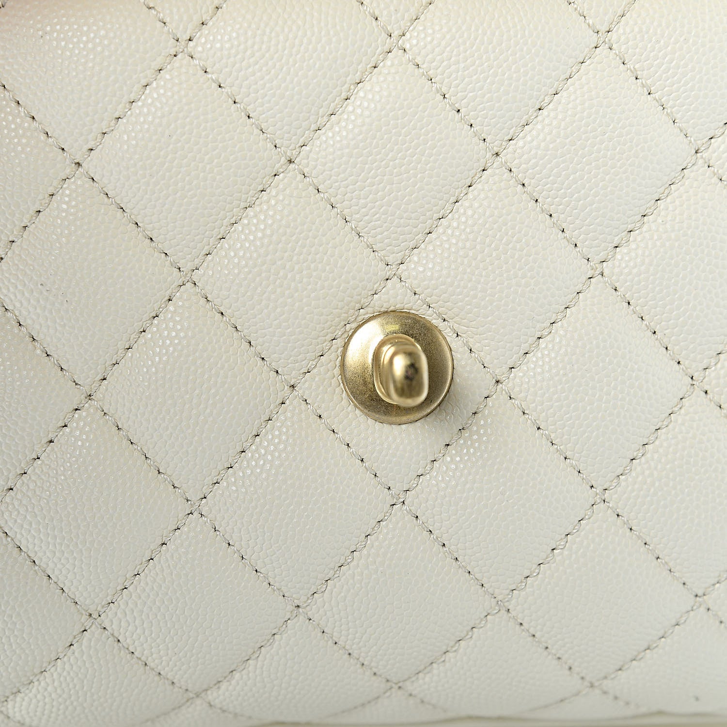 Chanel Caviar Quilted Mini Coco Handle Flap Light Beige 11 of 12