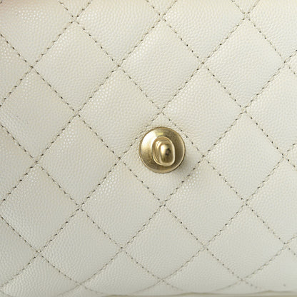 Chanel Caviar Quilted Mini Coco Handle Flap Light Beige 11 of 12