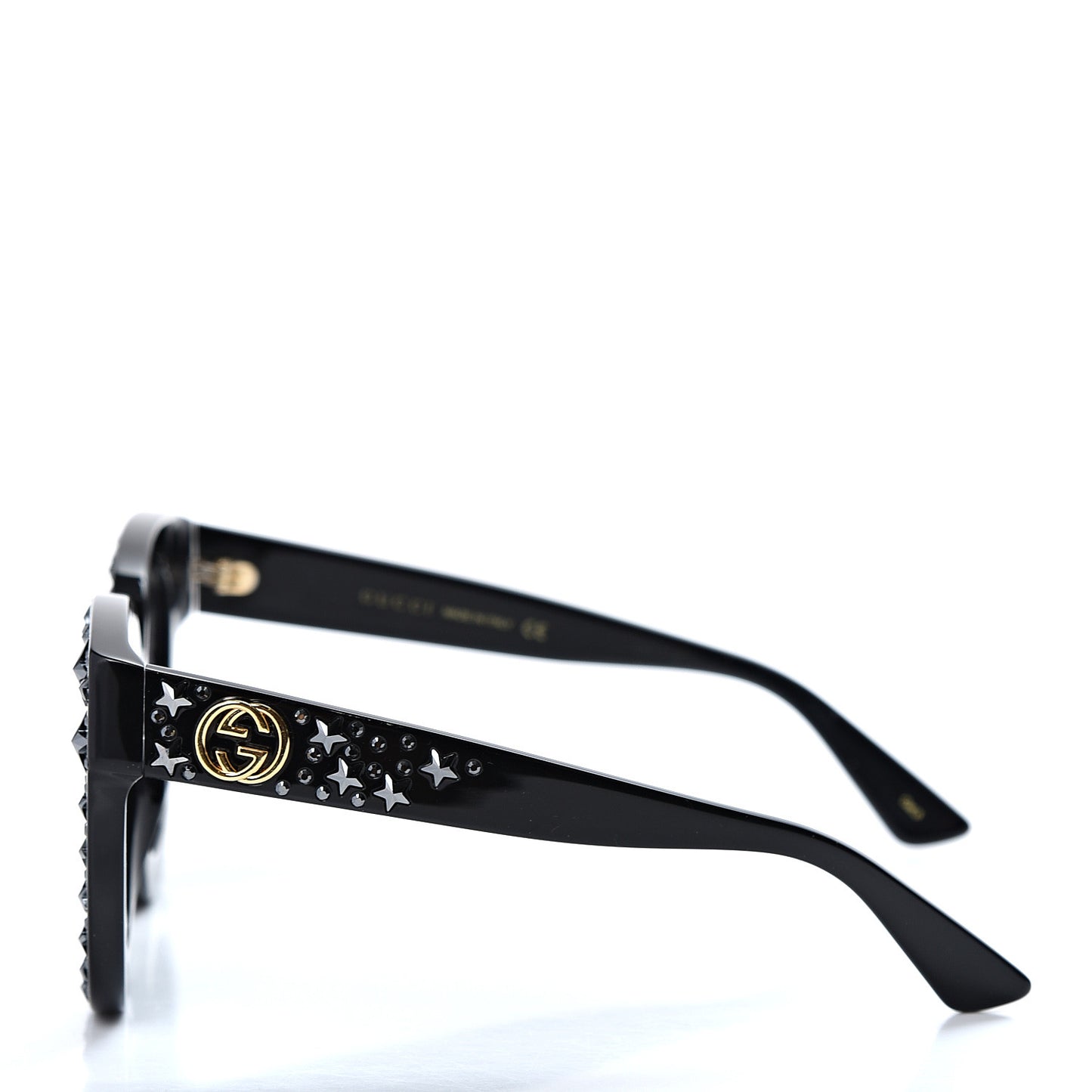 Acetate Stars Cat Eye Sunglasses GG0116S Black