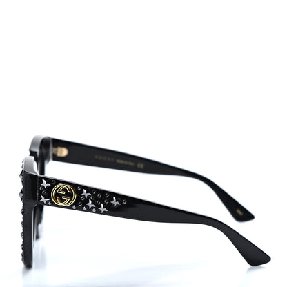 Gucci Acetate Stars Cat Eye Sunglasses GG0116S Black 3 of 8