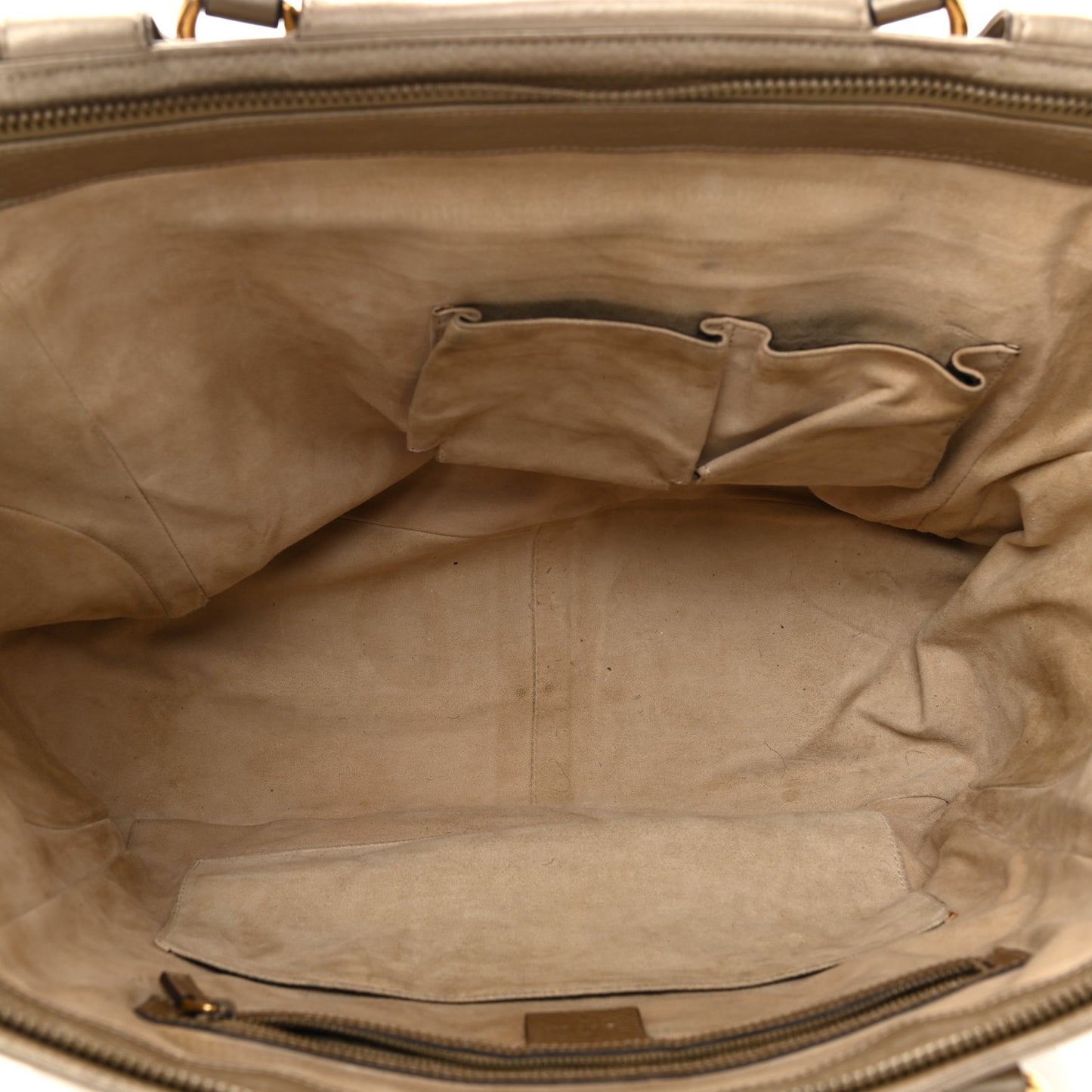 Metallic Pebbled Calfskin Medium 1973 Top Handle Satchel Golden Beige