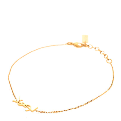 Saint Laurent Brass Monogram Charm Bracelet 1 of 5