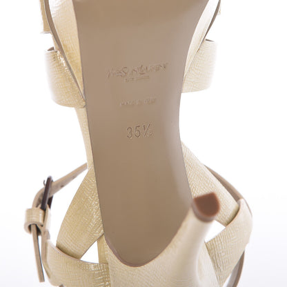 Saint Laurent Patent Textured Tribute 75 Platform Sandals 35.5 Corda 6 of 14