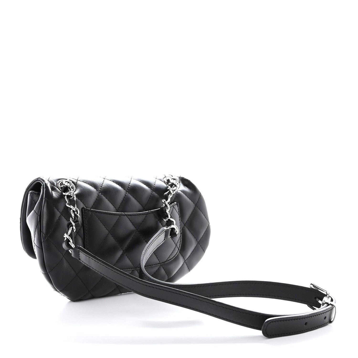 Chanel Calfskin Quilted CC Uniform Flap Belt Bag Black 2 of 12