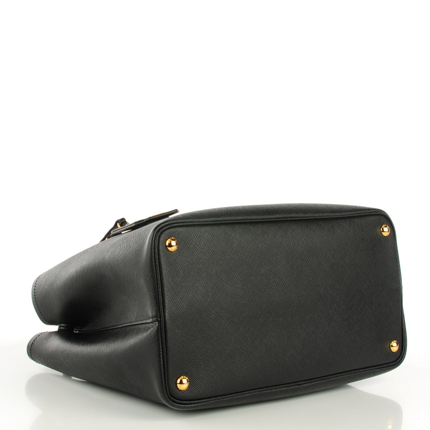 Saffiano Cuir Large Double Bag Black Mughetto