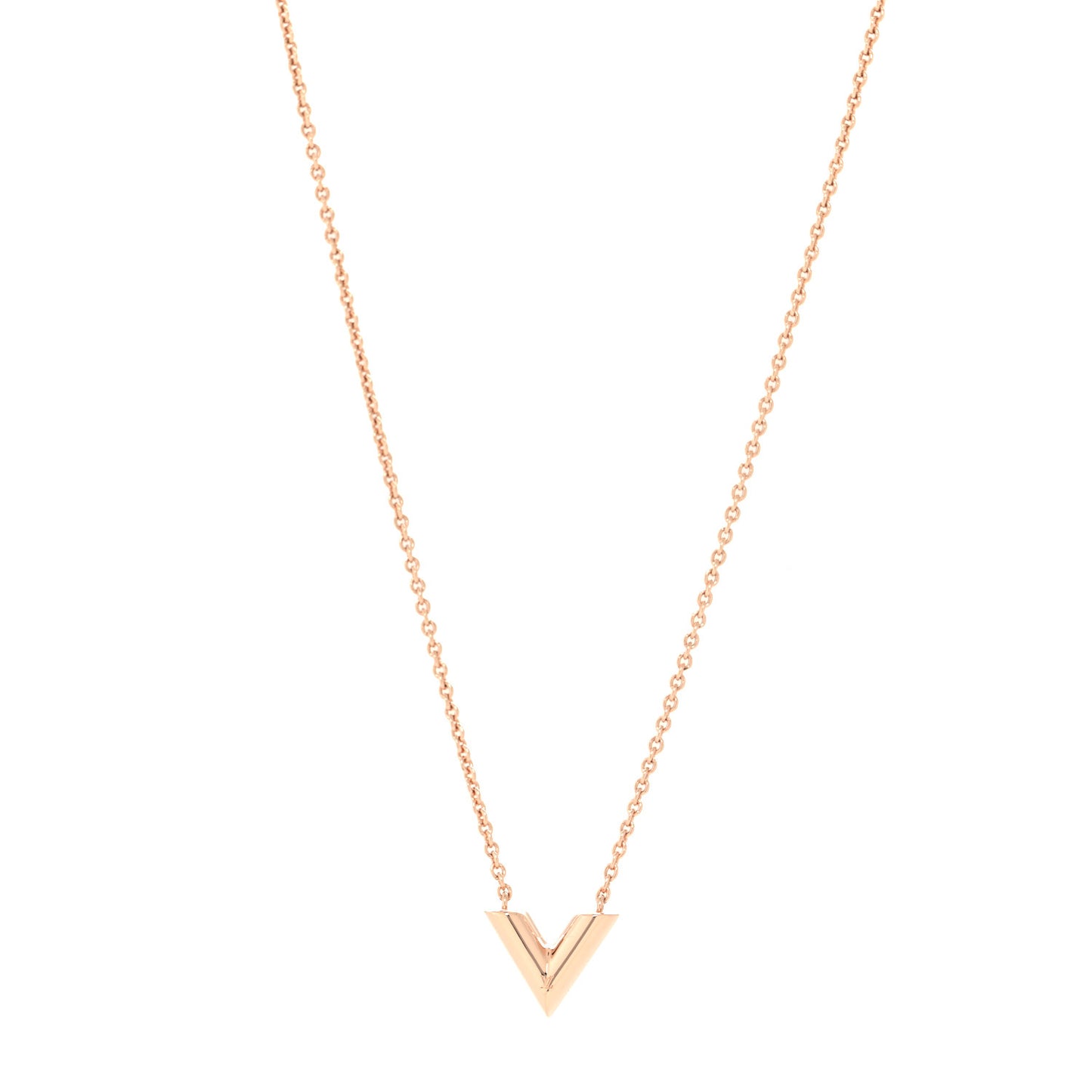 Essential V Necklace Rose Gold