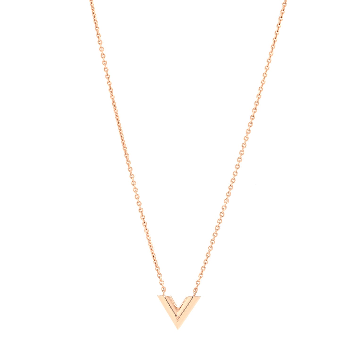 Louis Vuitton Essential V Necklace Rose Gold 2 of 6