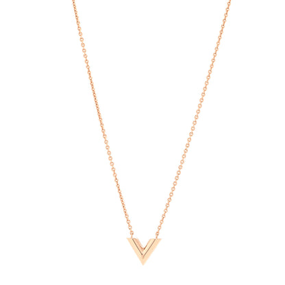 Louis Vuitton Essential V Necklace Rose Gold 2 of 6