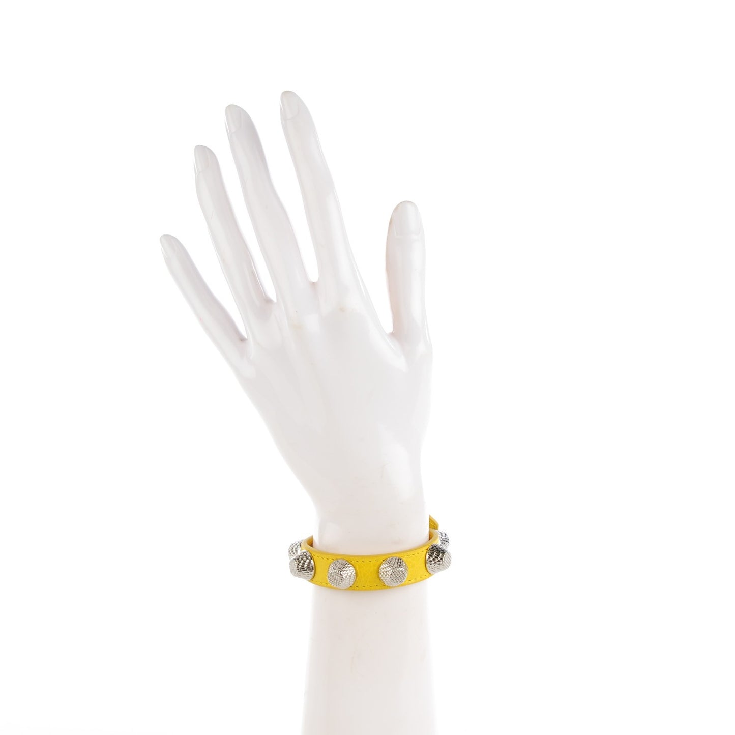 Agneau Giant Silver Hardware Stud Bracelet Curry