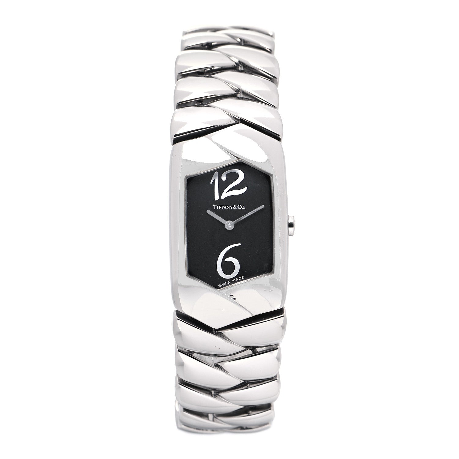 Tiffany Stainless Steel 21mm Tesoro Quartz Watch Black 1 of 5