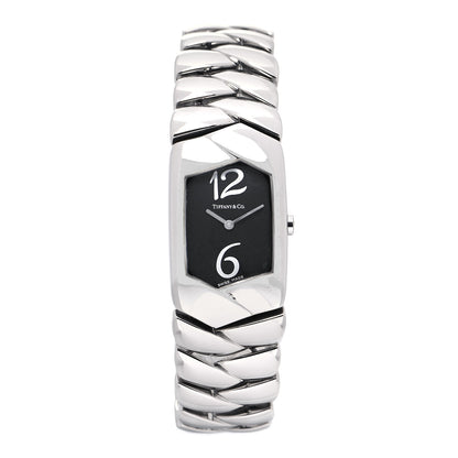 Tiffany Stainless Steel 21mm Tesoro Quartz Watch Black 1 of 5