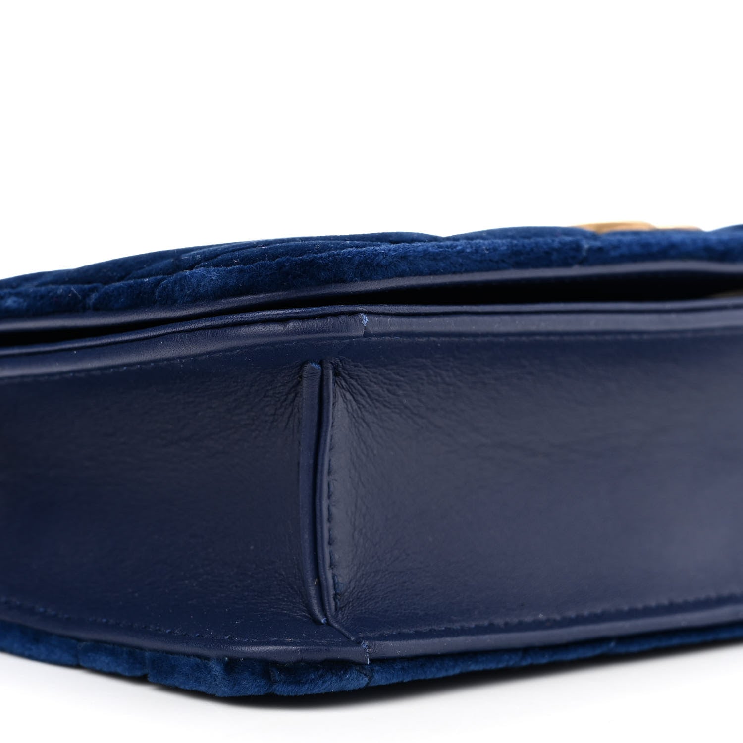 Gucci Velvet Matelasse GG Marmont Mini Bag Cobalt Blue 8 of 12