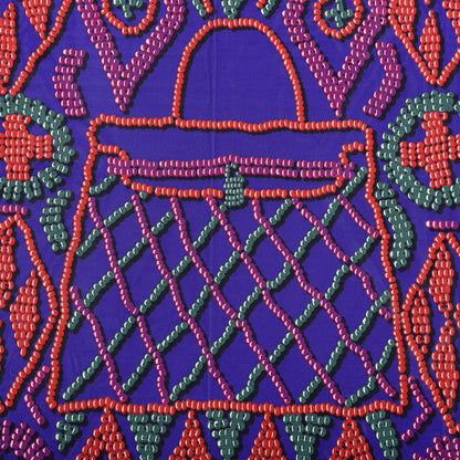 Hermes Silk Jersey Kelly En Perles Scarf 90 Violet Rouge Vert 2 of 3