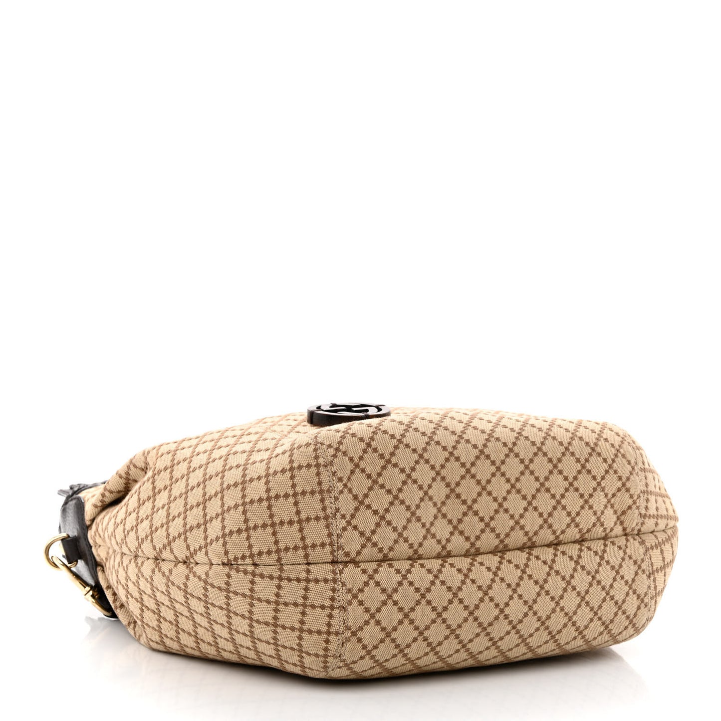 Canvas Diamante Hobo Dark Brown