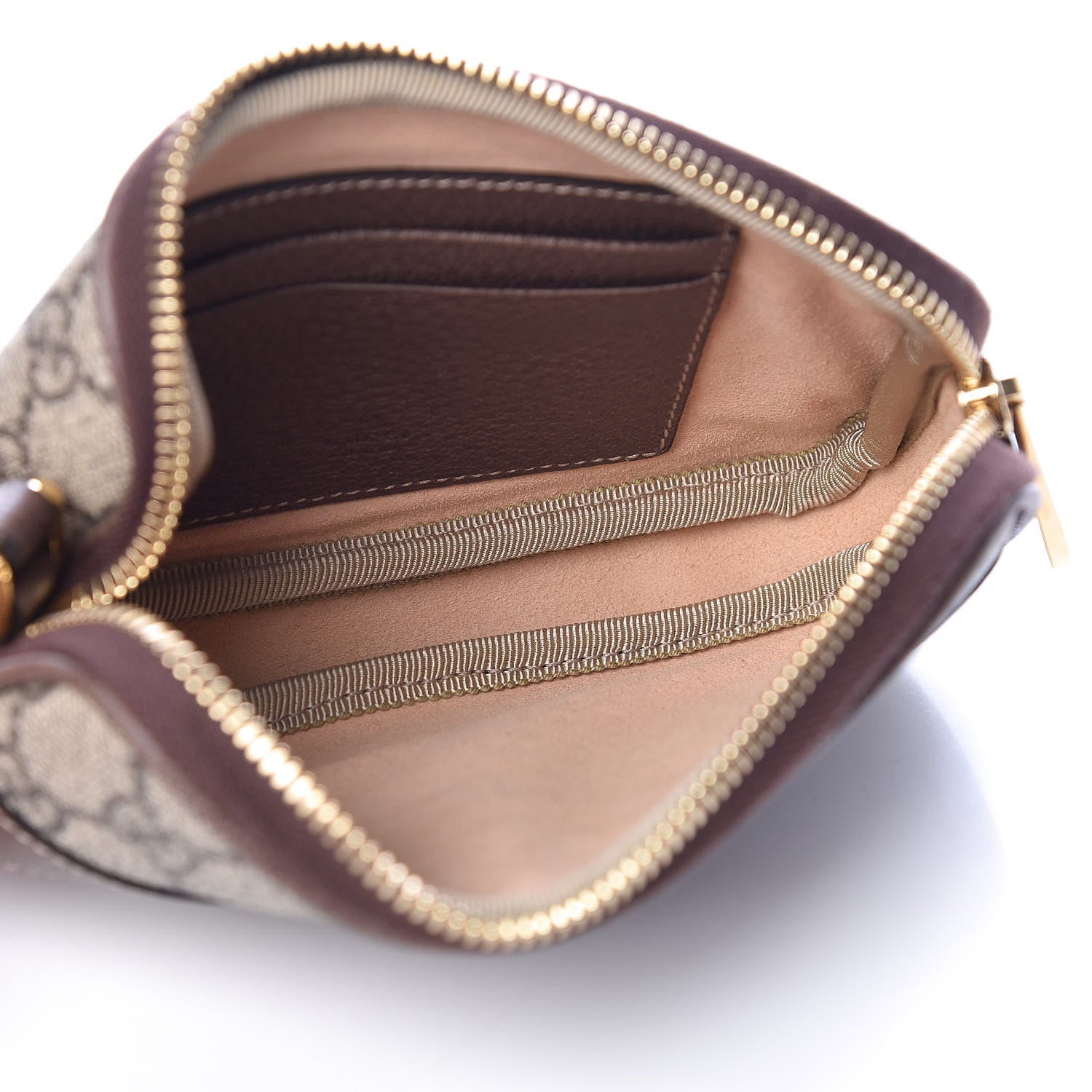 Gucci GG Supreme Monogram Ophidia Phone Case Wristlet Brown 5 of 10
