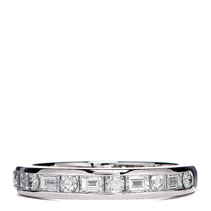 Tiffany Platinum Diamond 3mm Channel-Set Band Ring 56 7.75 1 of 6