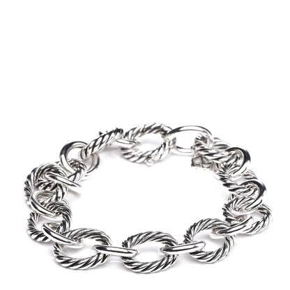 David Yurman Sterling Silver 12mm Large Oval Link Bracelet 1 of 5