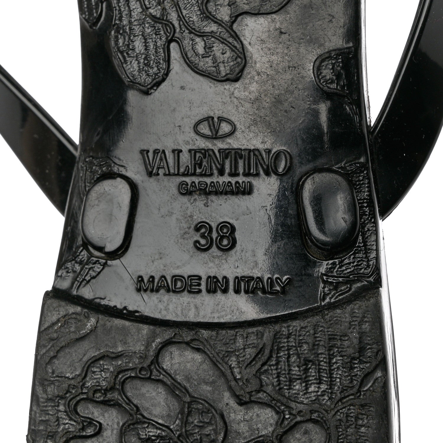 Valentino Garavani PVC Jelly Rockstud Bow Thong Sandals 38 Black 7 of 8