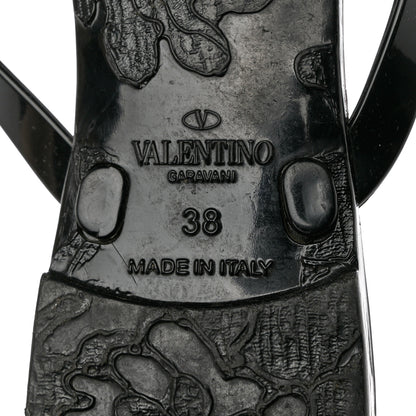 Valentino Garavani PVC Jelly Rockstud Bow Thong Sandals 38 Black 7 of 8