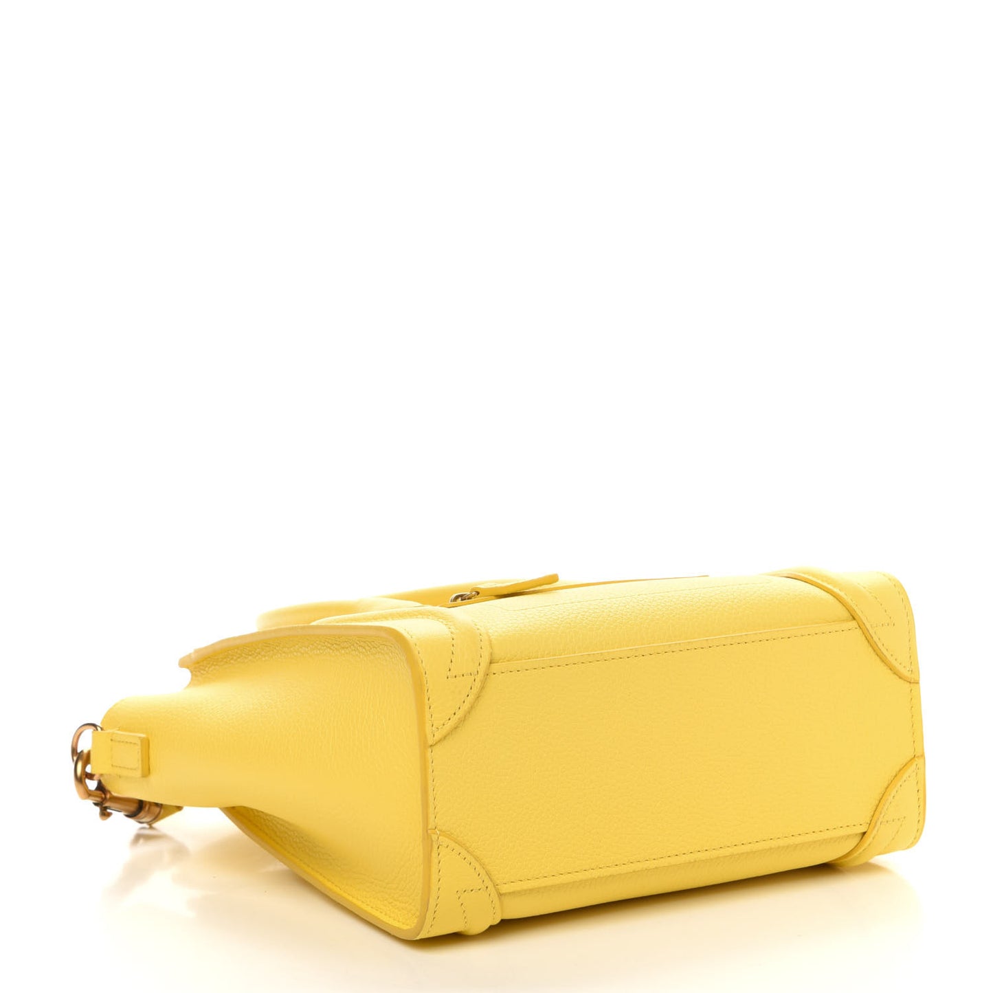 Drummed Calfskin Nano Luggage Citron