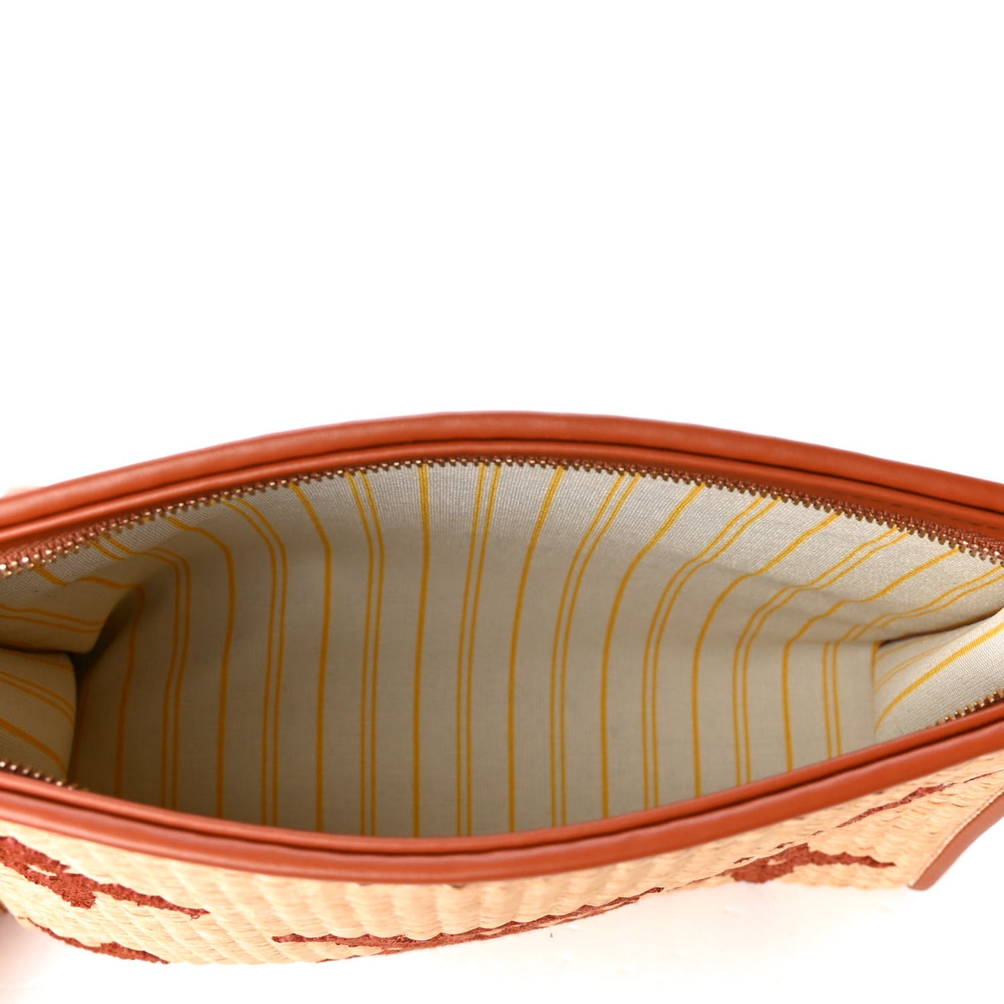 Raffia Monogram Giant Toiletry Pouch 26 Tan
