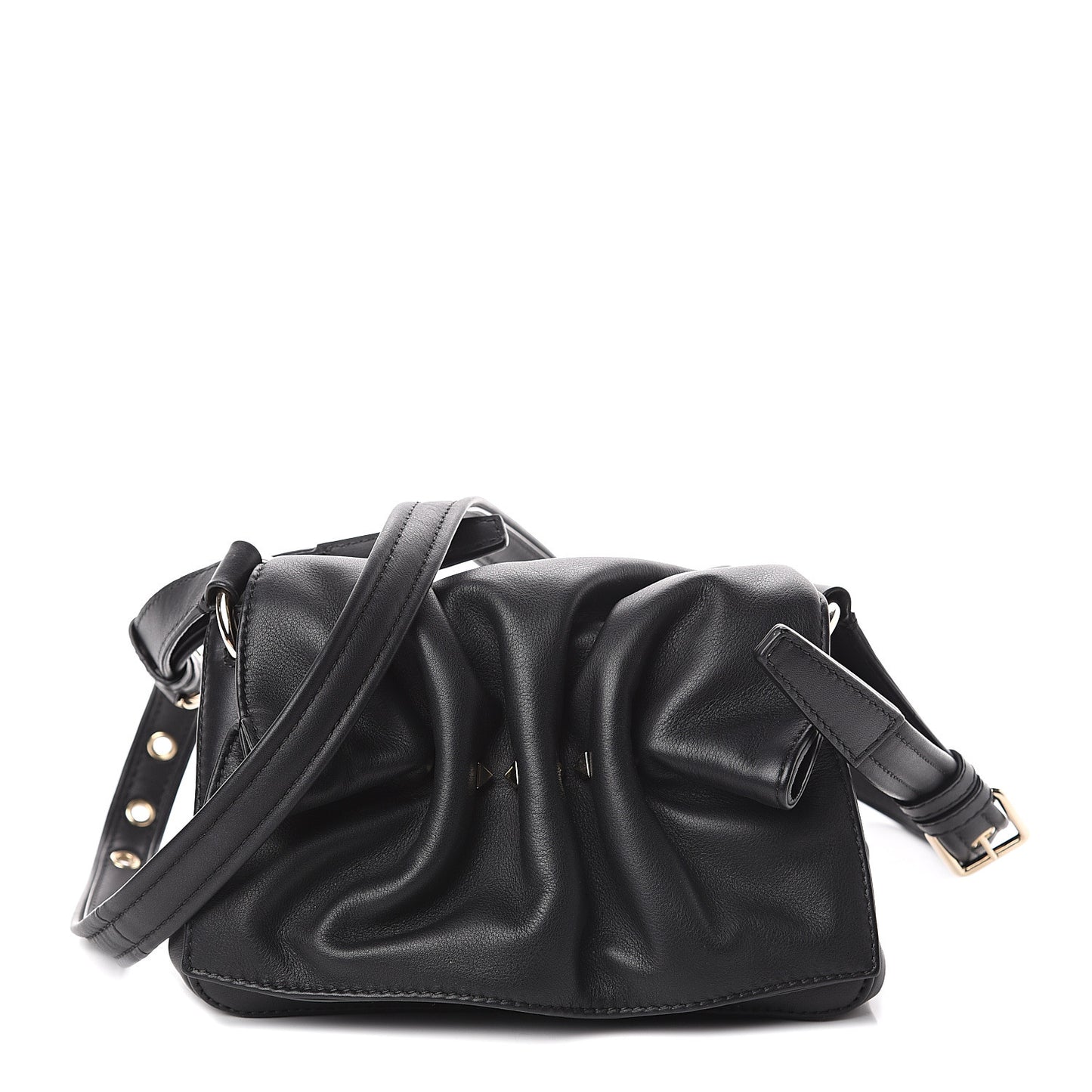 Smooth Calfskin Mini Bloomy Crossbody Bag Black