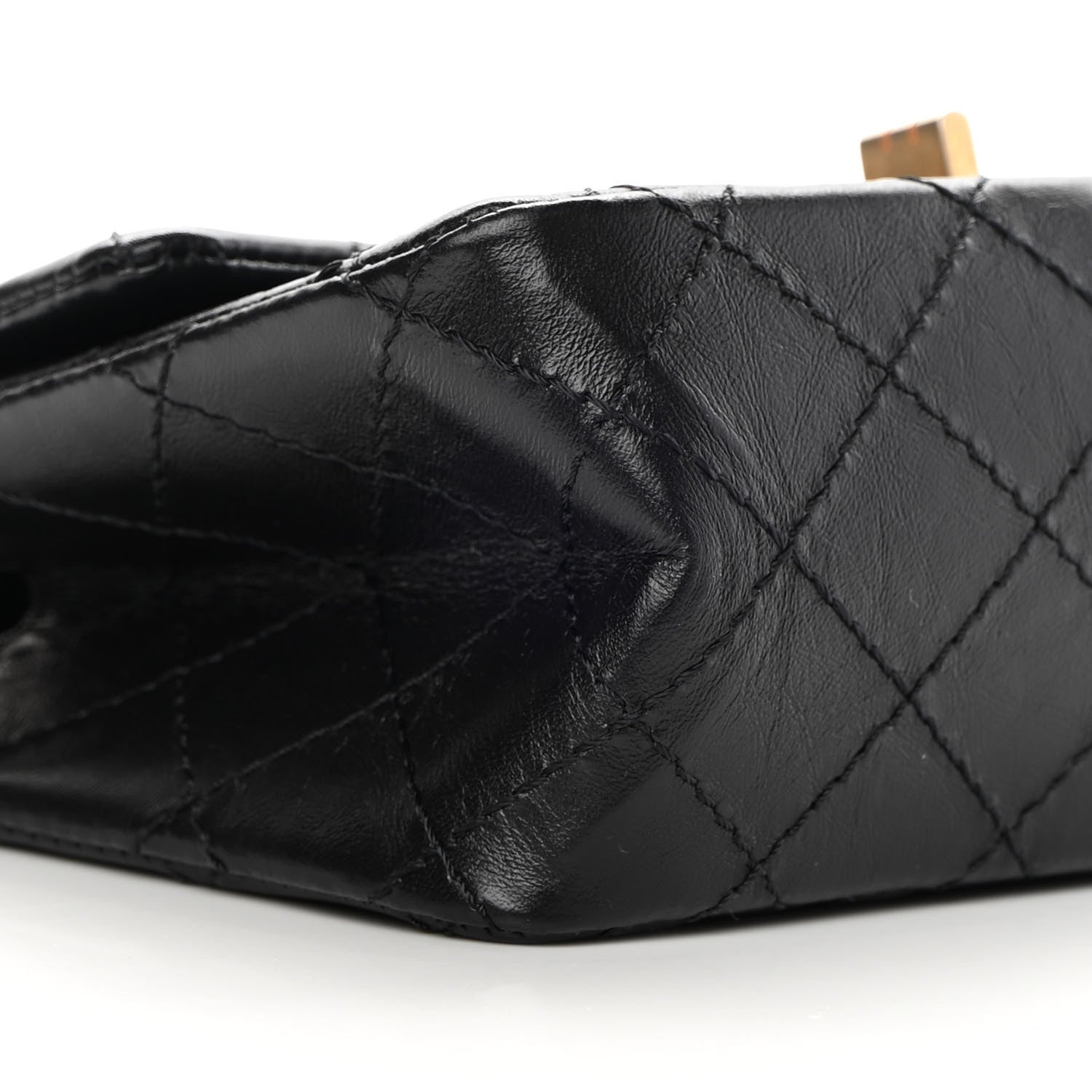 Chanel Aged Calfskin Quilted 2.55 Reissue Mini Flap Black 9 of 11