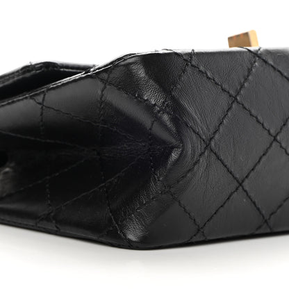 Chanel Aged Calfskin Quilted 2.55 Reissue Mini Flap Black 9 of 11