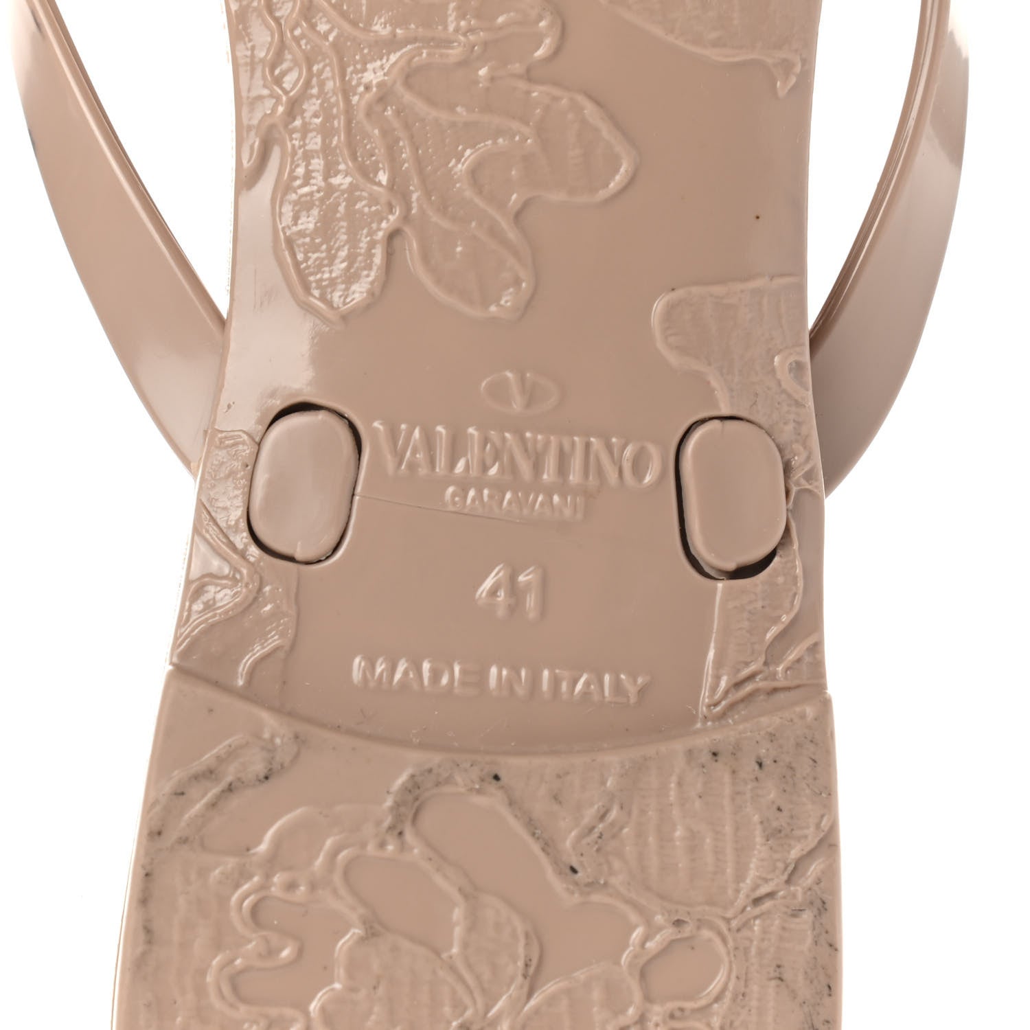 Valentino Garavani PVC Jelly Rockstud Bow Thong Sandals 41 Poudre 6 of 12