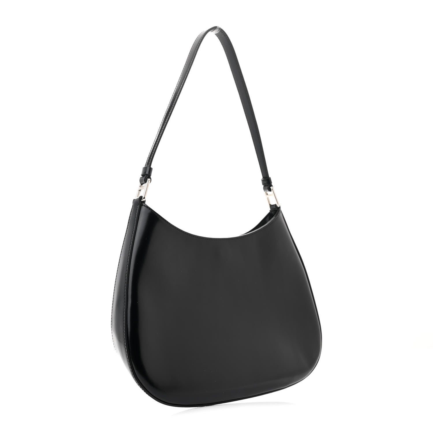 Prada Spazzolato Cleo Shoulder Bag Black 3 of 10