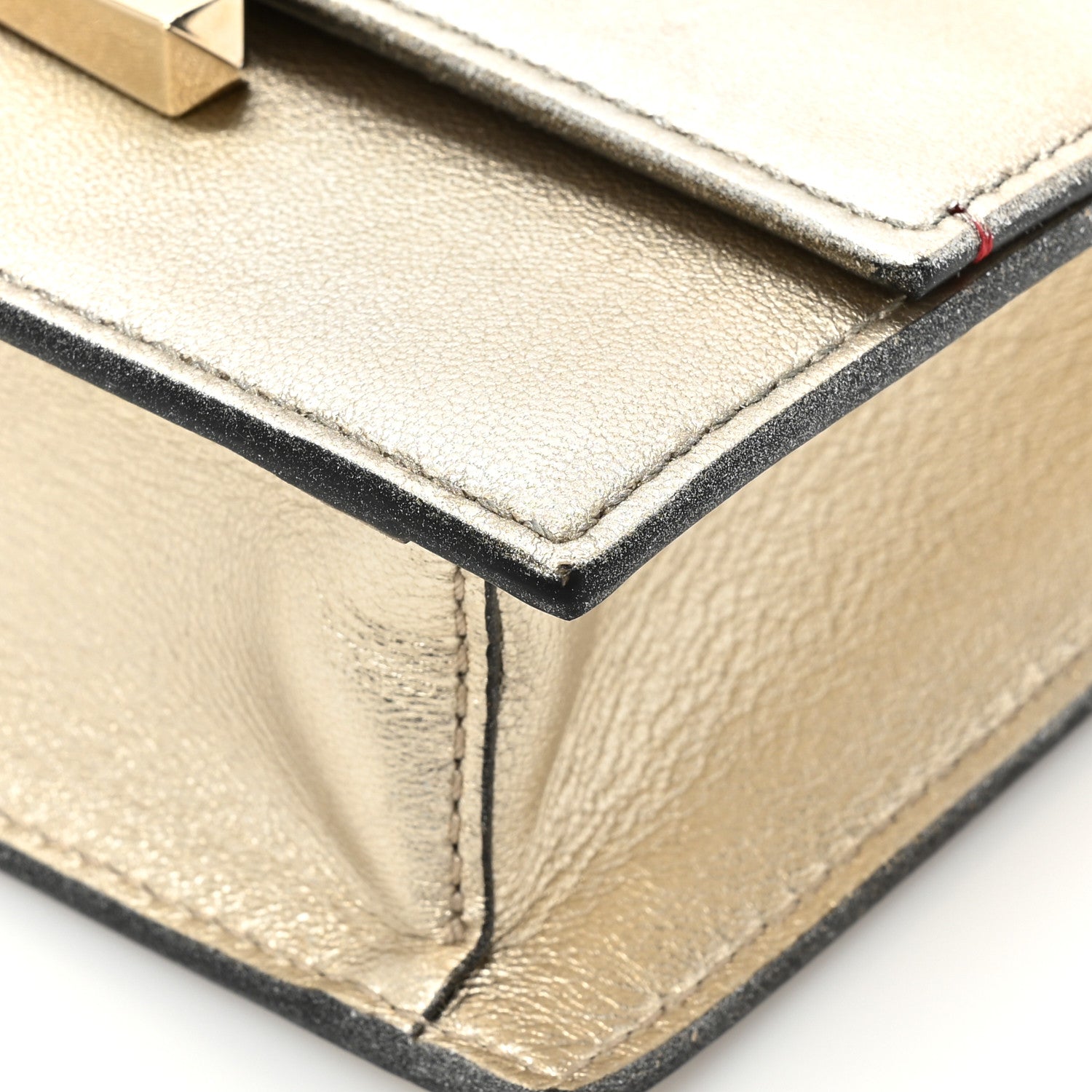 Valentino Garavani VALENTINO GARAVANI Metallic Nappa Small VCase Bag Platinum 11 of 12