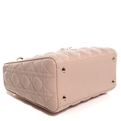 Christian Dior Lambskin Cannage Medium Lady Dior Beige 4 of 9