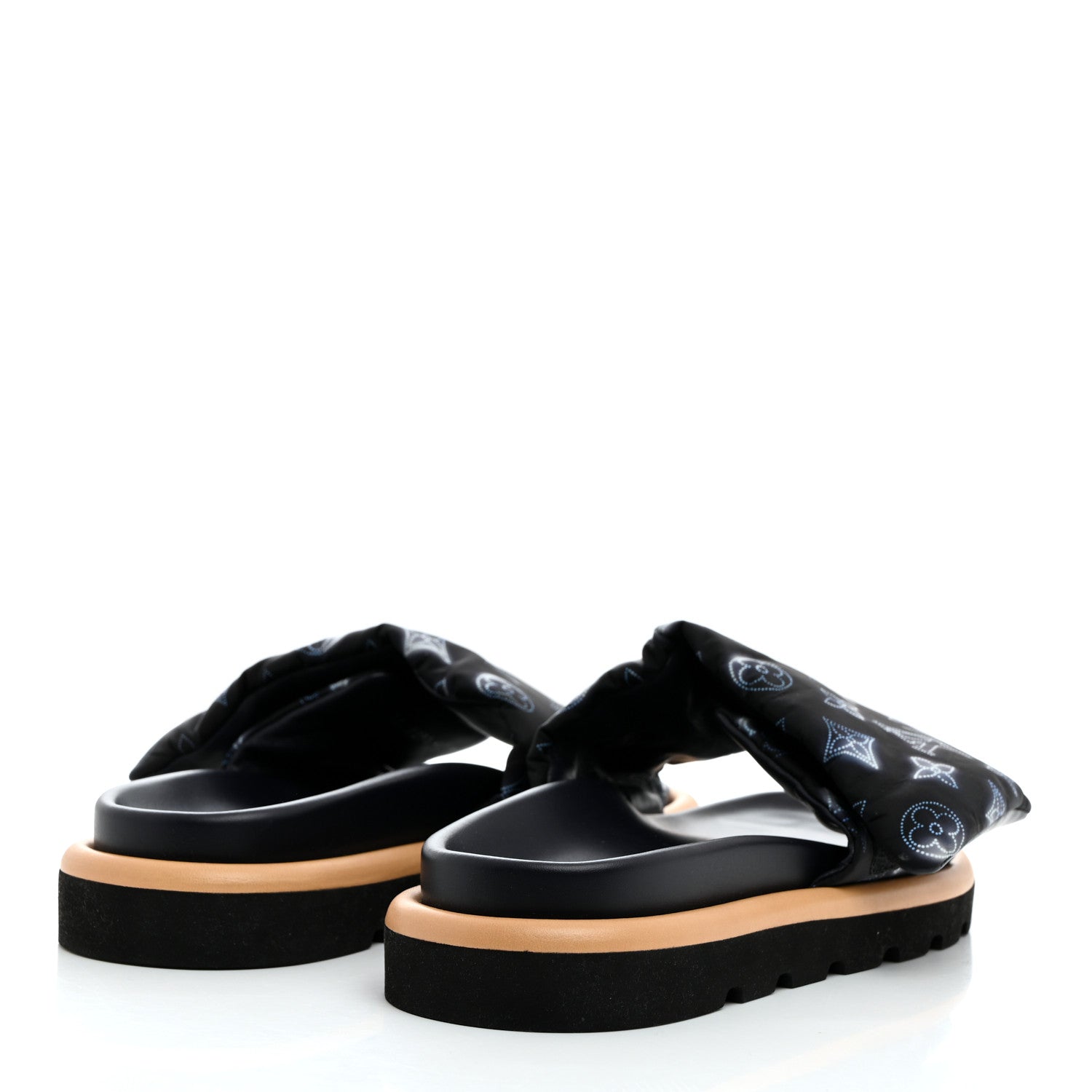 Louis Vuitton Nylon Monogram Womens Pool Pillow Comfort Mules 40 Navy Blue 4 of 9