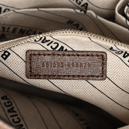 Balenciaga X GUCCI GG Monogram Azalea Calfskin Neo Classic Silver Hardware Medium City Beige Ebony Brown Sugar 7 of 9