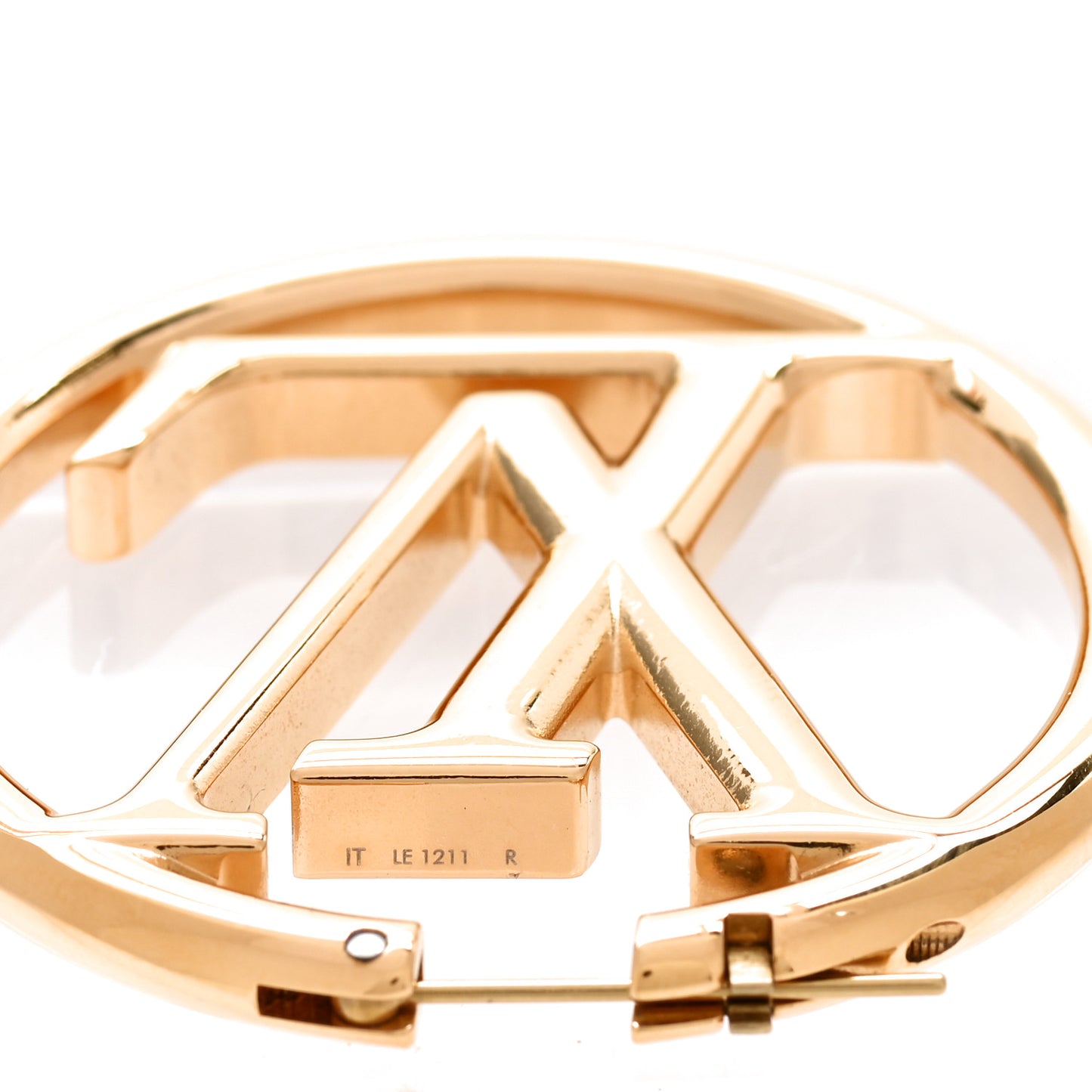 Metal Louise Hoop Earrings Gold