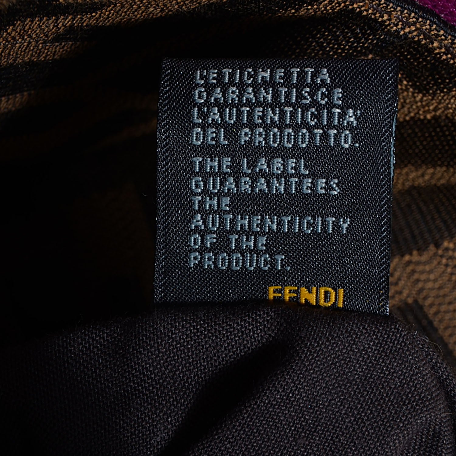 Fendi Goatskin Zucca Medium Peekaboo Iconic Satchel Ciclamino Tobacco Moro 9 of 10